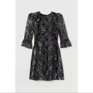 H&M The Vampire's Wife Black Mini Lace Dress S NWT